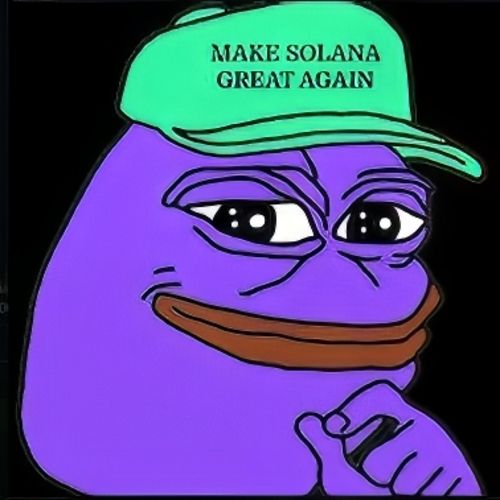Purple Pepe (PURPE) meme coin logo on Solana